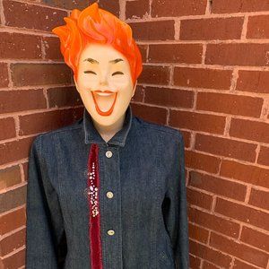 IoS Embroidered "Sassy"  Blue Jean Jacket Small NWT